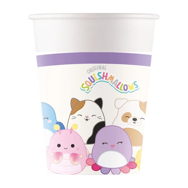 Vasos de Squishmallows de 200 ml - 8 unidades