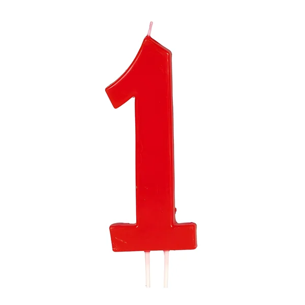 Vela de número roja de 11,5 cm - Imagen 2