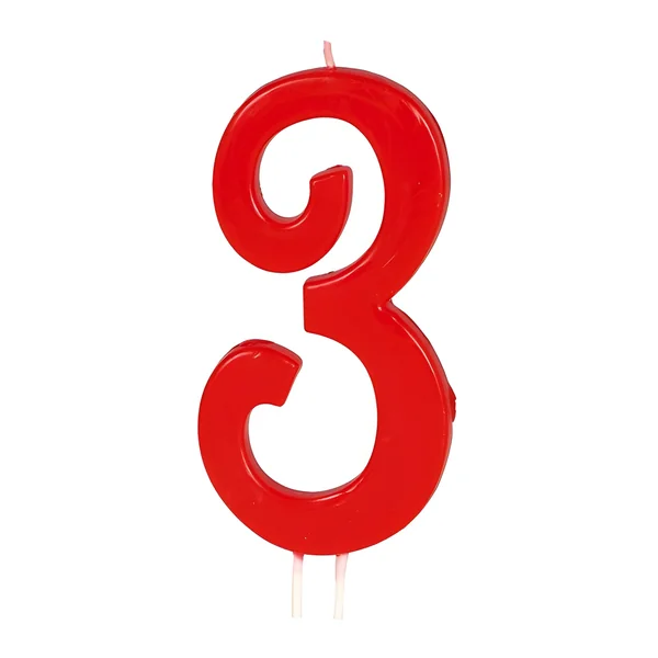 Vela de número roja de 11,5 cm - Imagen 4
