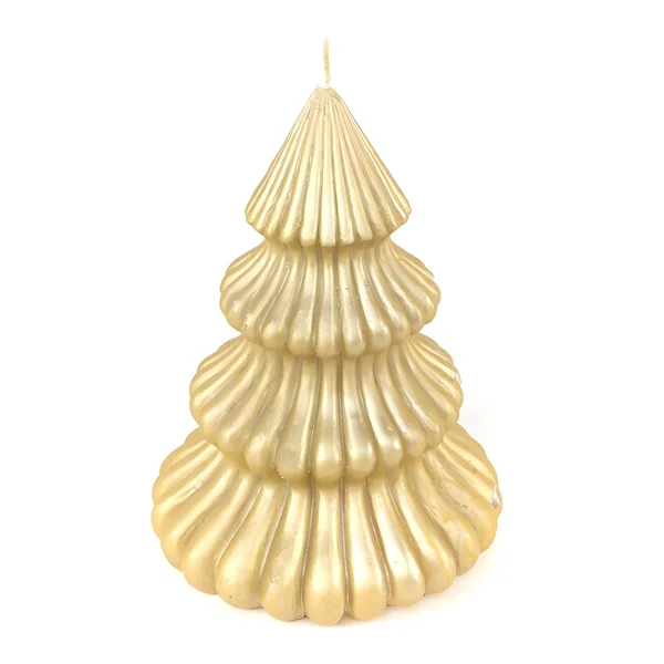 Vela de árbol de Navidad dorado de 18 cm