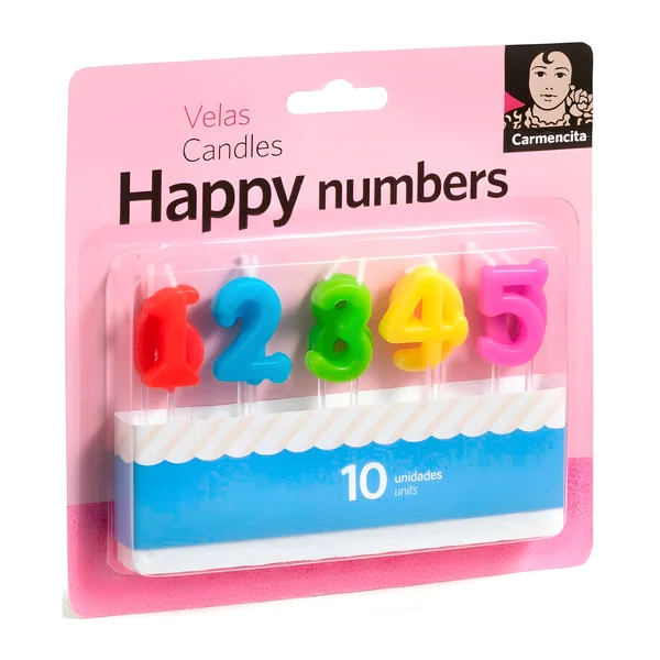 Velas de números - 10 unidades