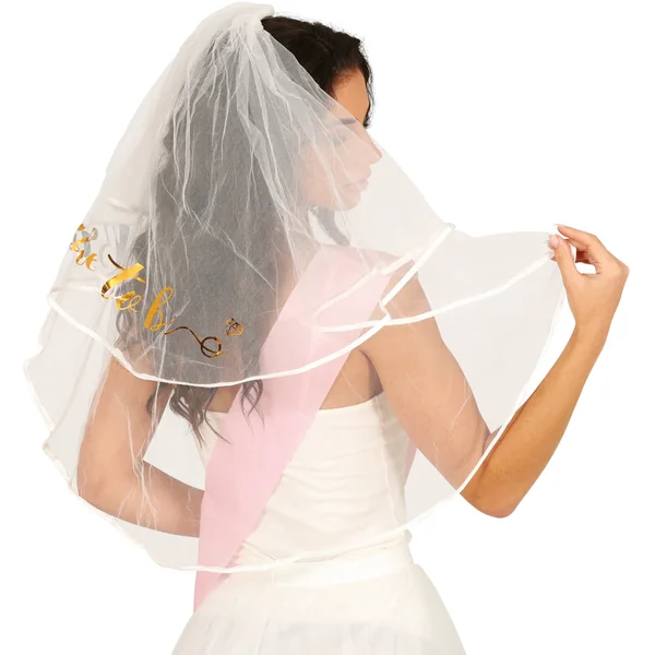 Velo de novia con bride to be de 70 cm